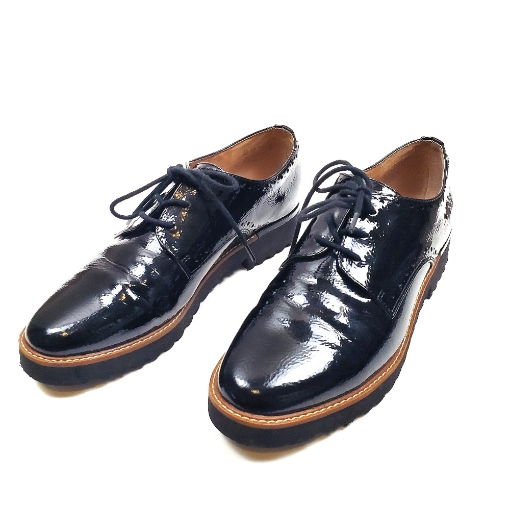 Franco Sarto Oxford Black Shoes, flat